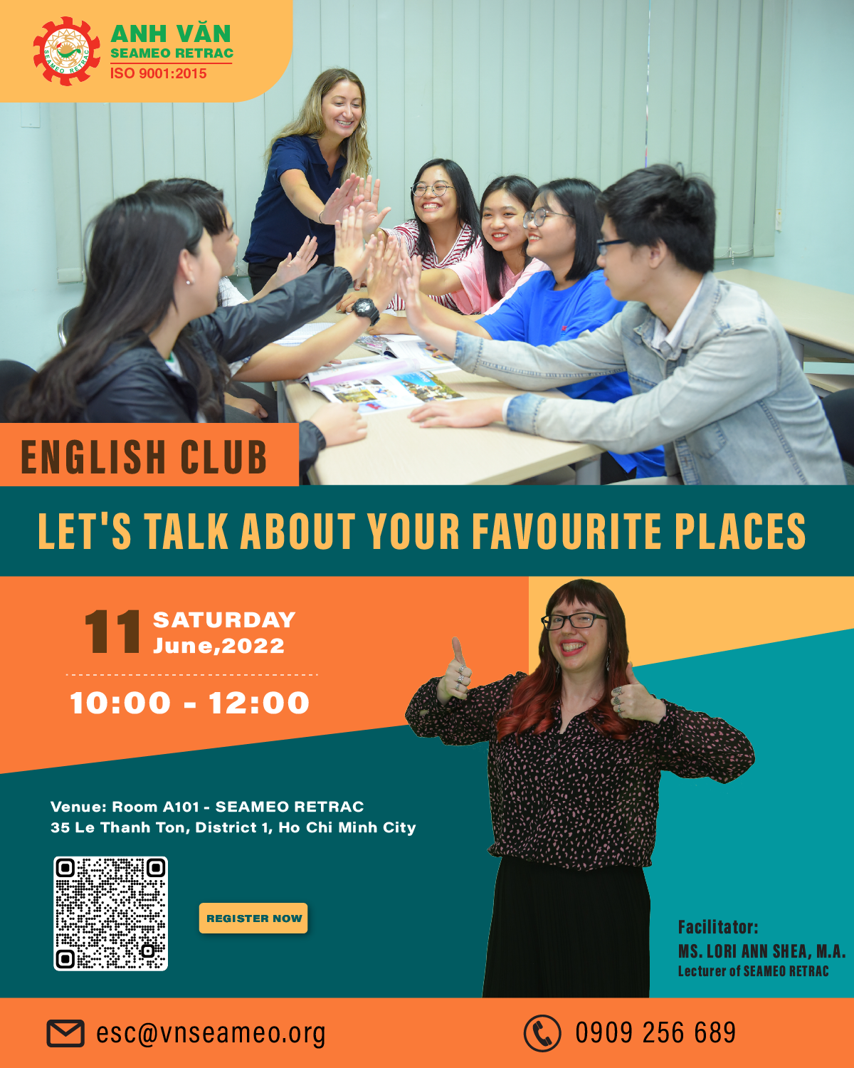 English club titled “Let’s talk about your favorite places”