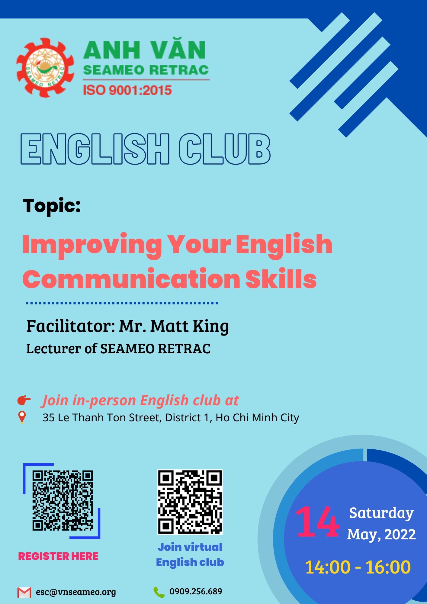 English club titled “Improving your English Communication Skills”