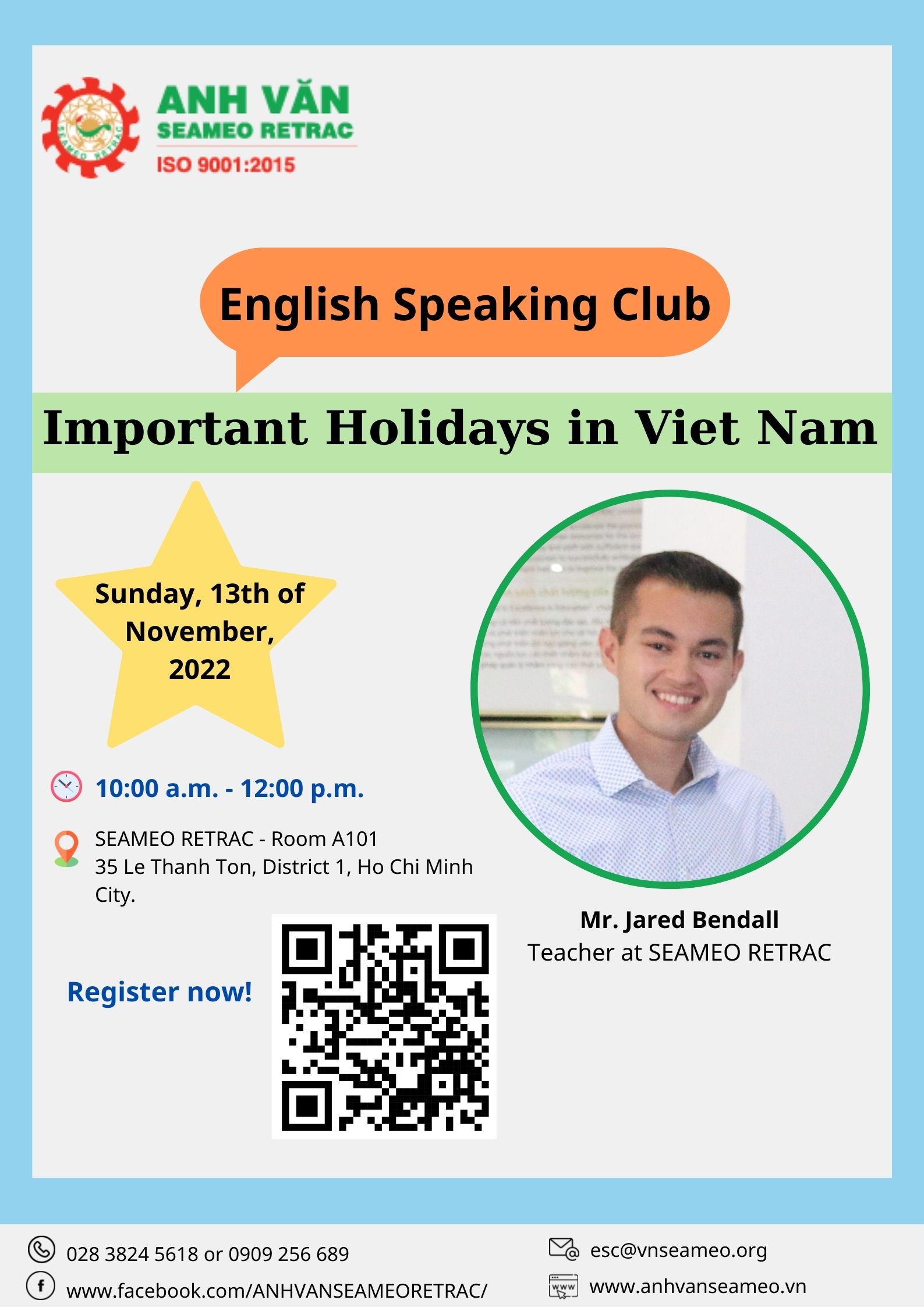 English speaking club titled “IMPORTANT HOLIDAYS IN VIET NAM”