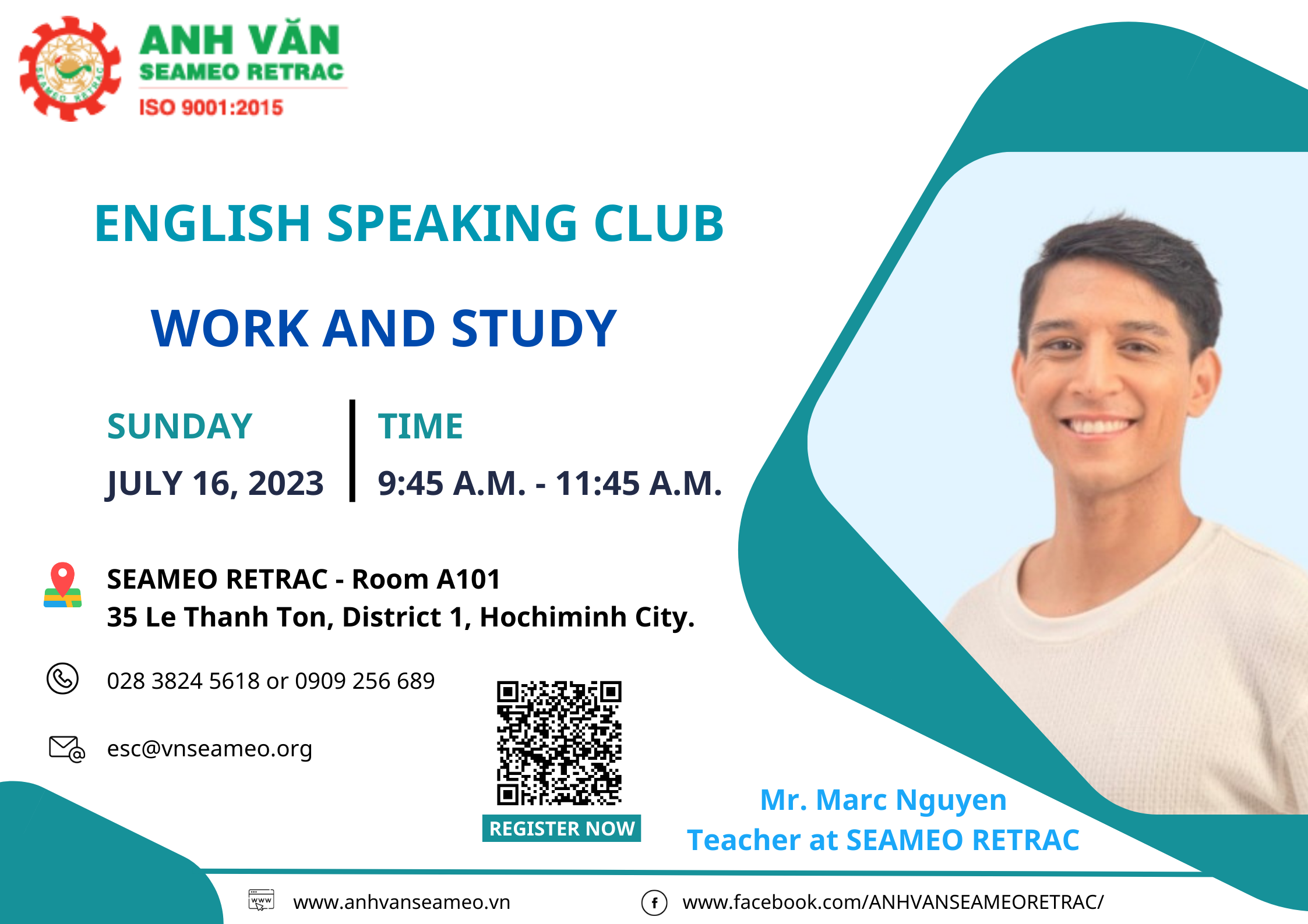 English Speaking Club titled “Work and Study”