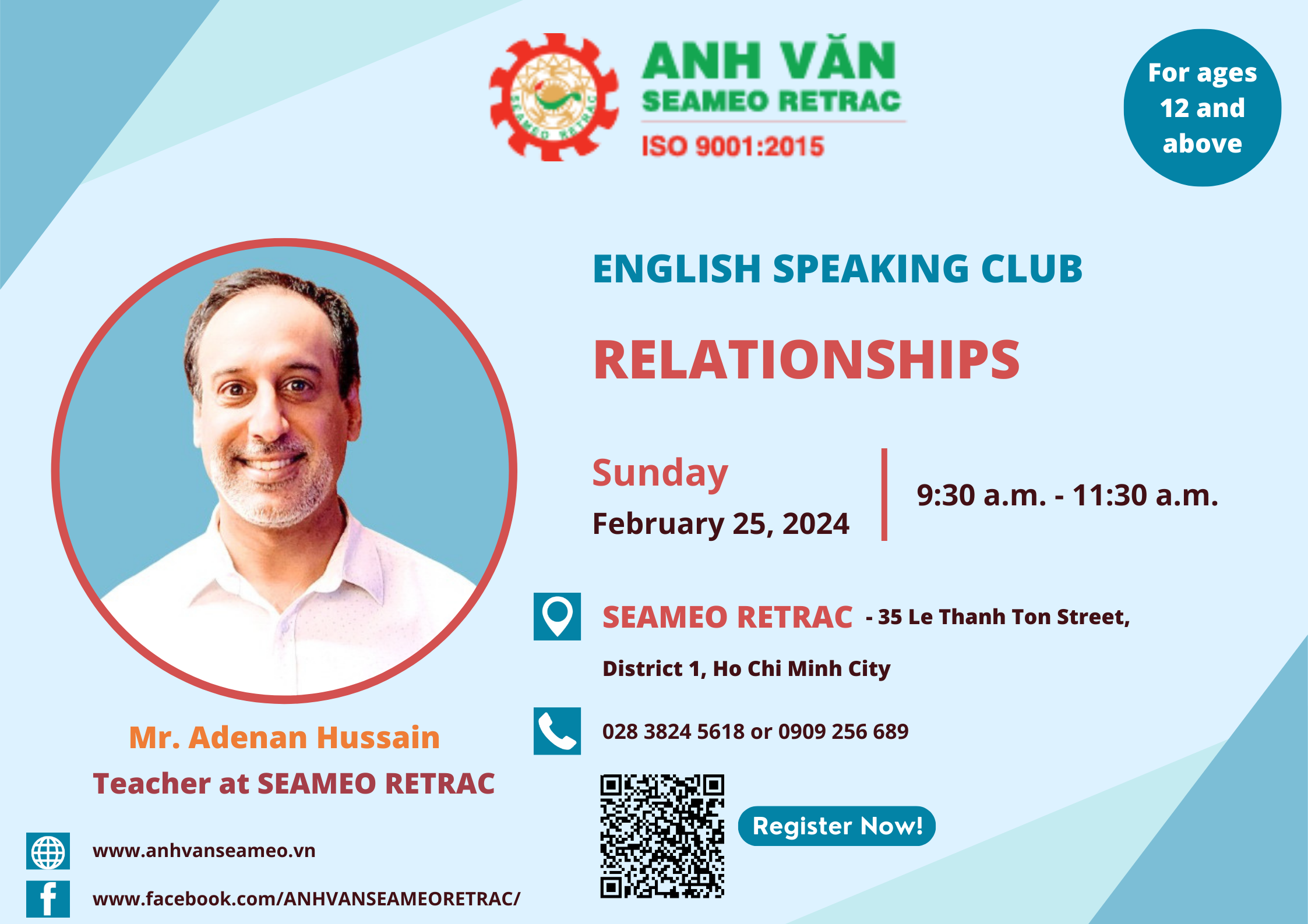 English Speaking Club: Topic: “Relationships”