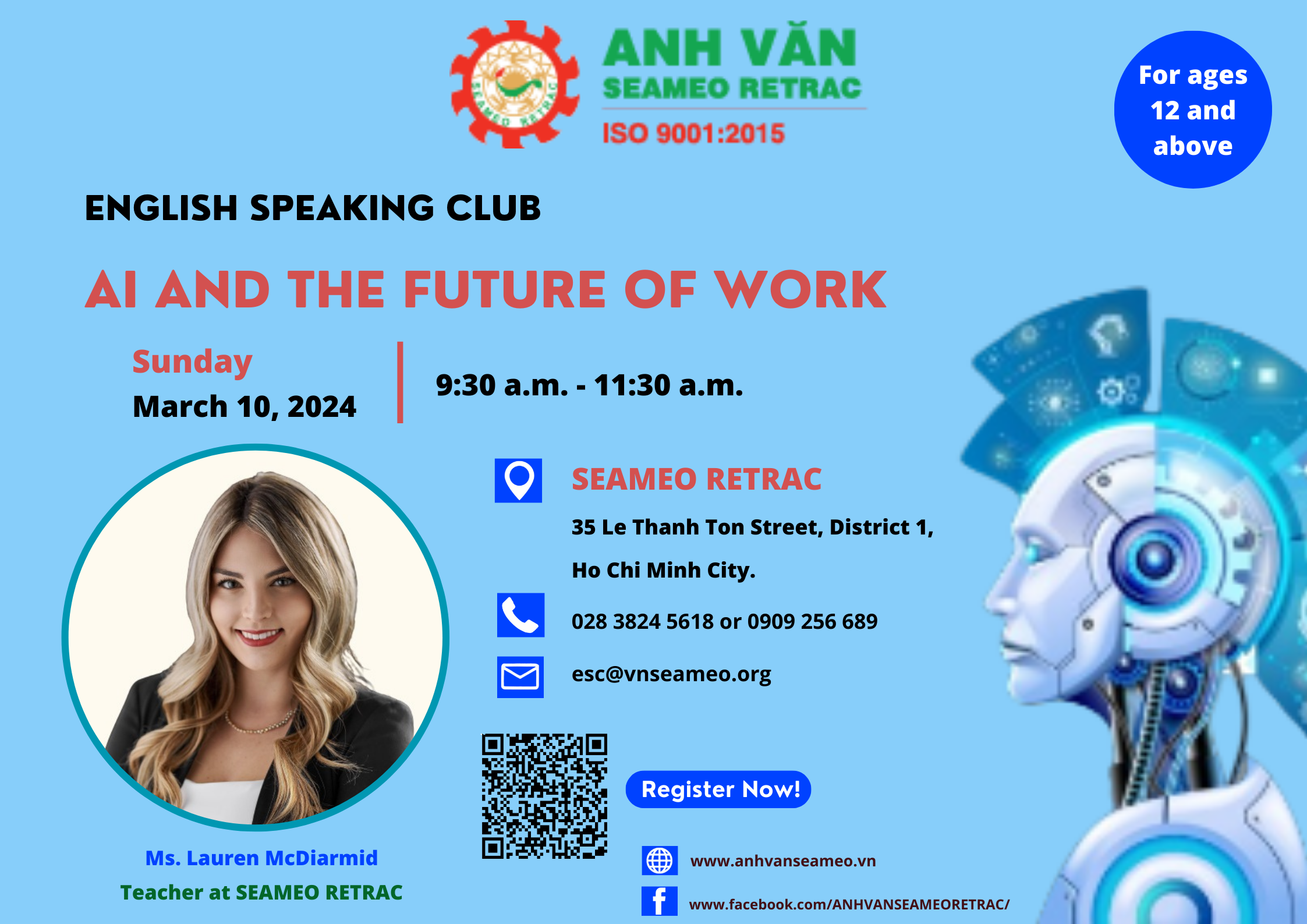 Câu lạc bộ nói tiếng Anh chủ đề “AI AND THE FUTURE OF WORK”
