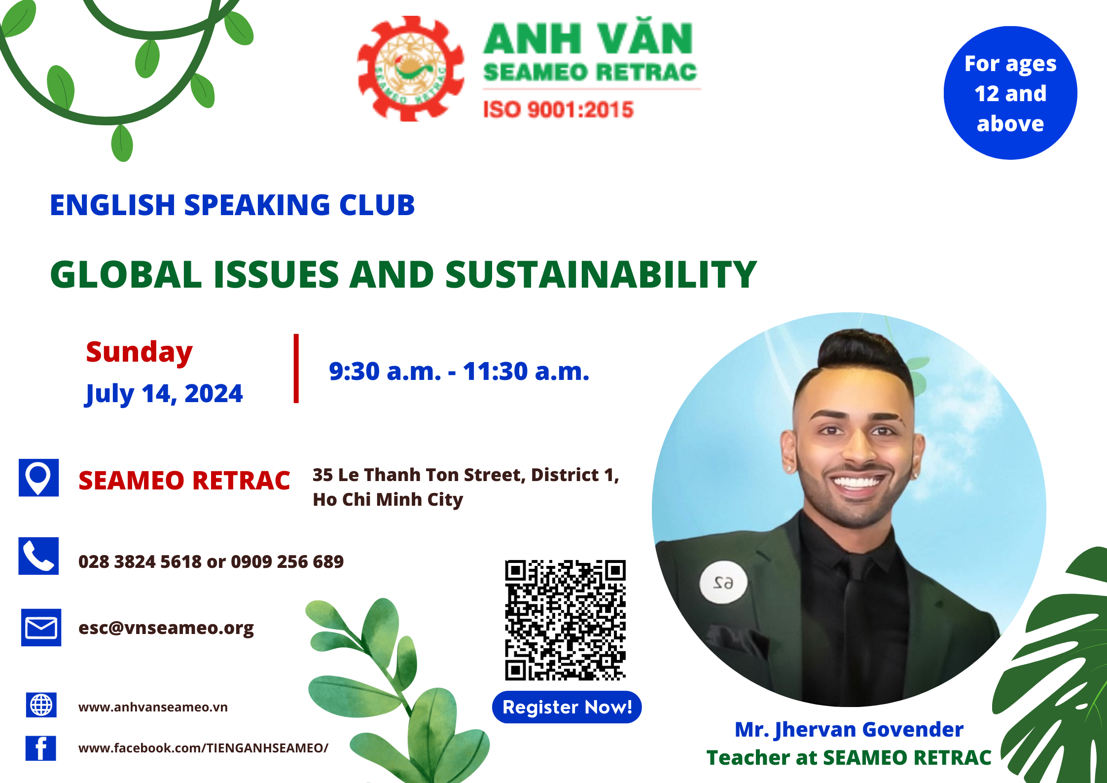 English Speaking Club: “Global Issues and Sustainability”