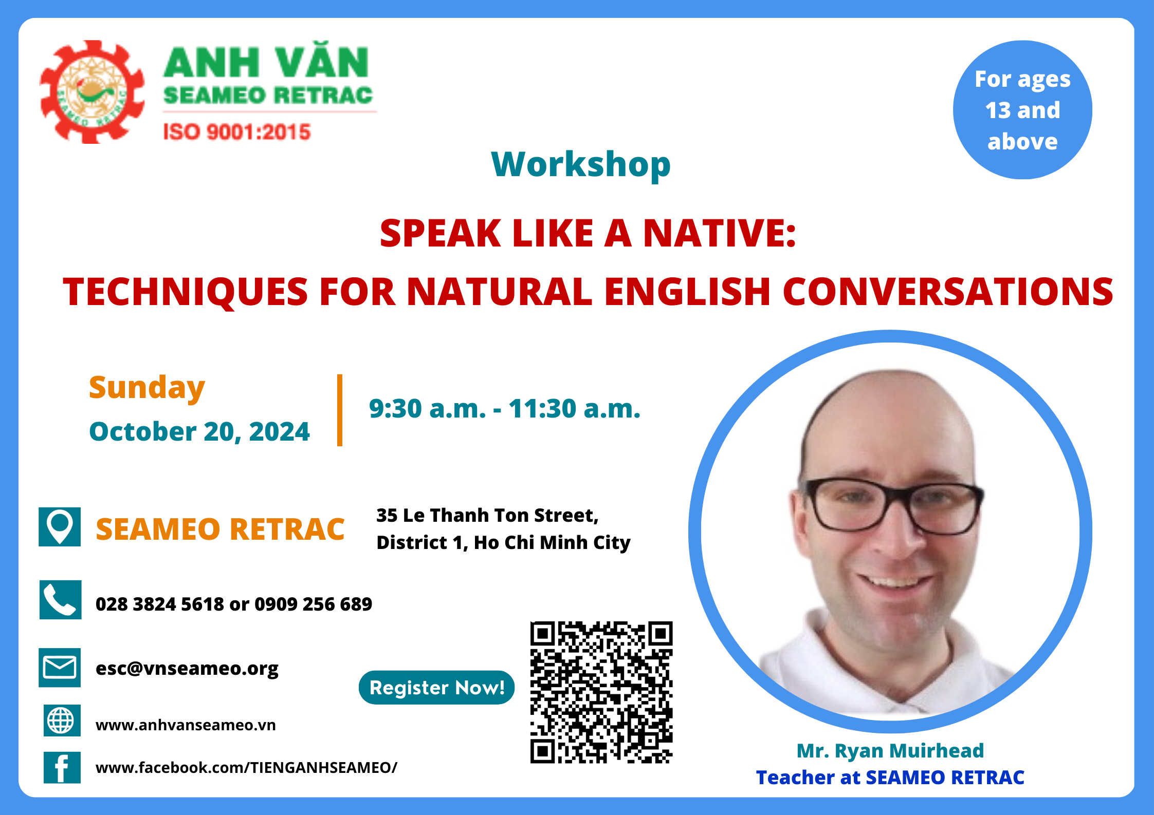 Buổi chia sẻ “Speak Like a Native: Techniques for Natural English Conversation”