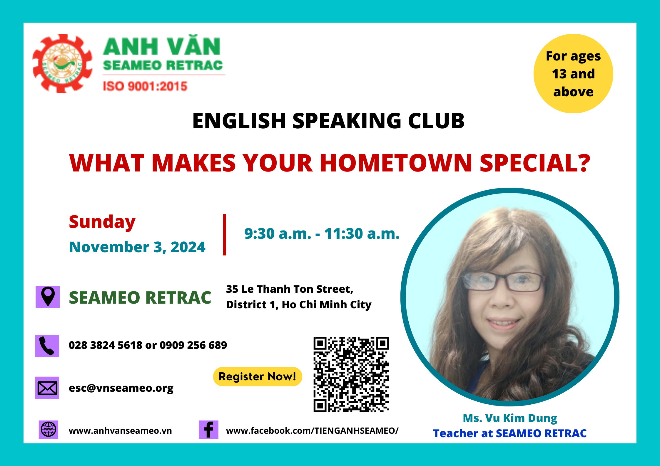 English Club: “What Makes Your Hometown Special?”